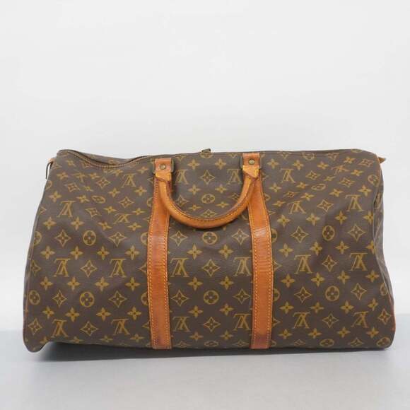 LOUIS VUITTON Brown Monogram Keepall 50 Boston Bag